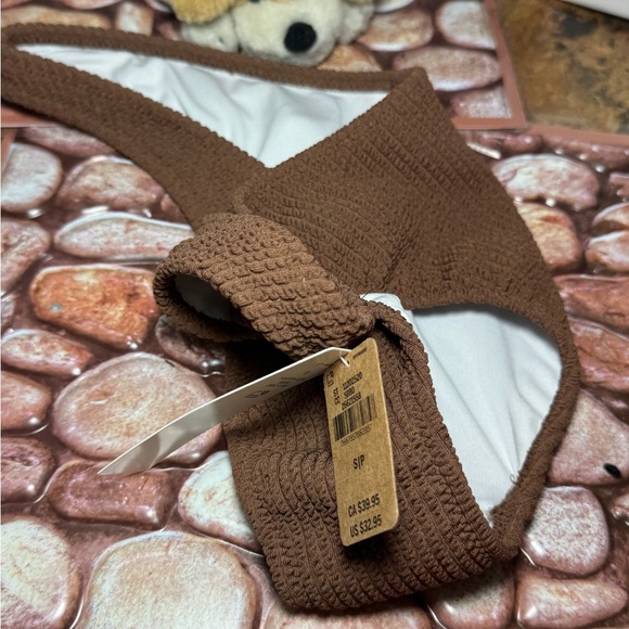 Victoria Secret  PINK brown cheeky bikini bottom New - Picture 3 of 6